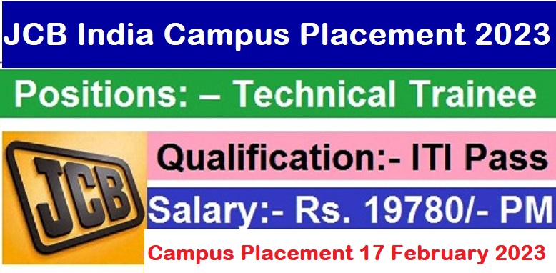 JCB India Limited Campus Placement 