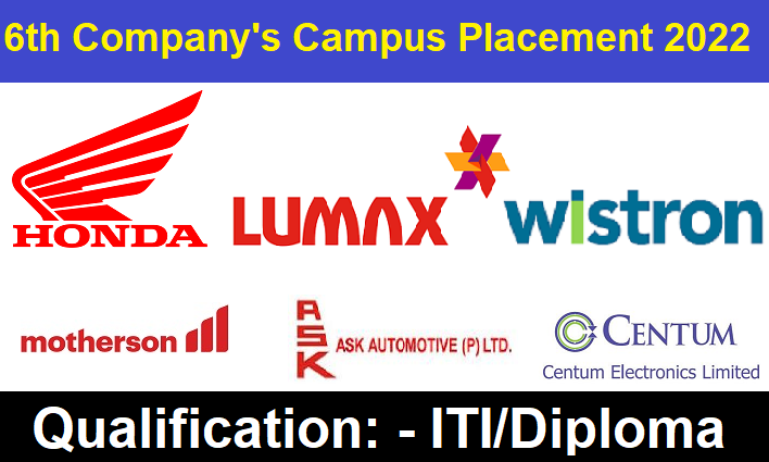 Lumax and 5 Other Company's Campus Placement
