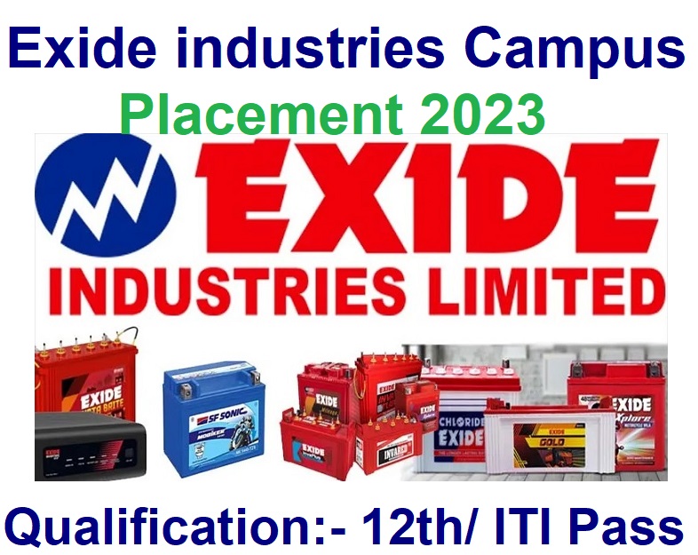 Exide industries Ltd Campus Placement 2023