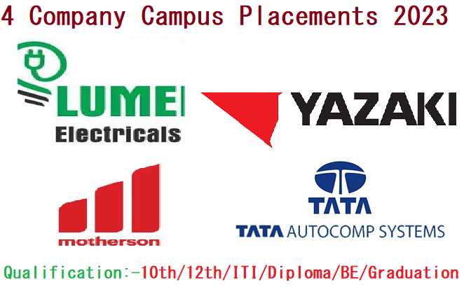 Tata Gotion and 3 Others Company Campus Placements 