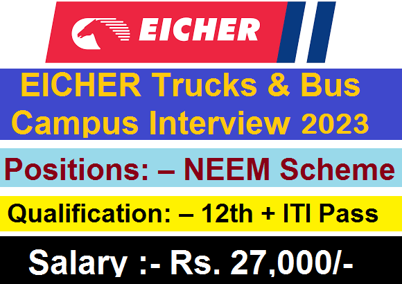 EICHER Trucks & Bus Campus Interview 2023