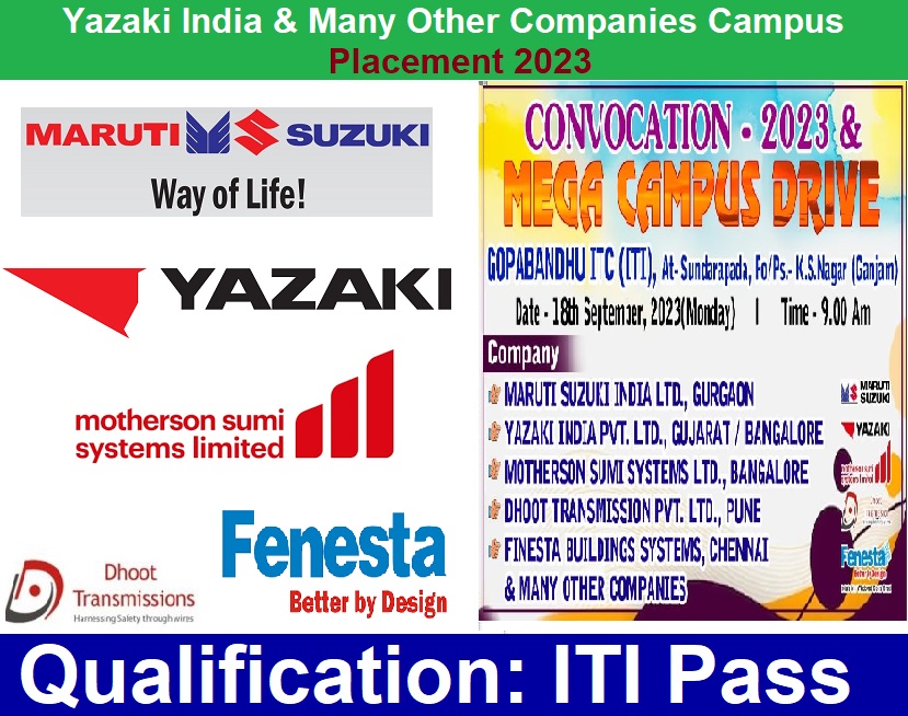 Yazaki India & Many Other Companies Campus Placement 2023