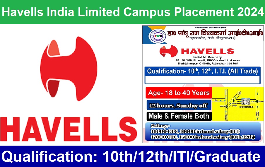 Havells India Limited Campus Placement 2024
