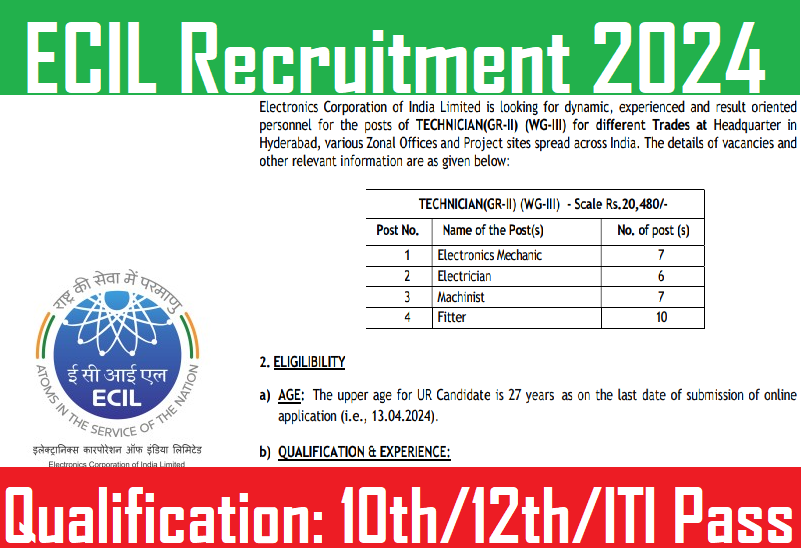 ECIL Recruitment 2024 | Apply Now |