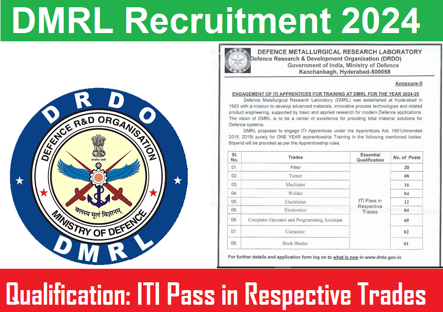 DMRL Recruitment 2024 | Apply Now |
