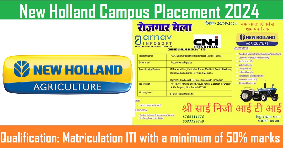 New Holland Campus Placement 2024
