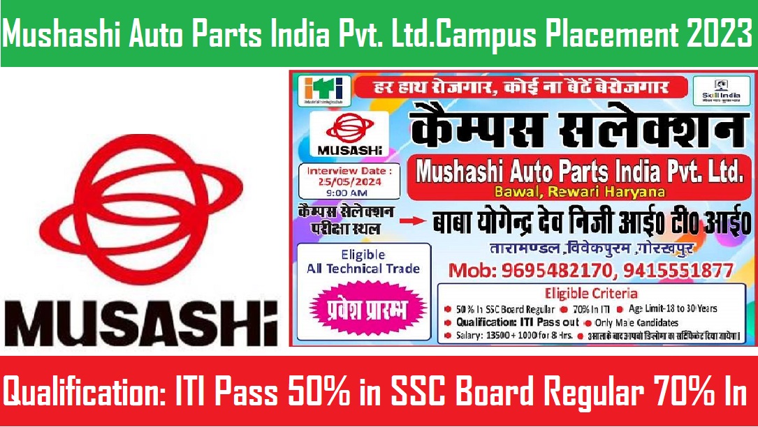 Mushashi Auto Parts India Pvt. Ltd.Campus Placement 2023