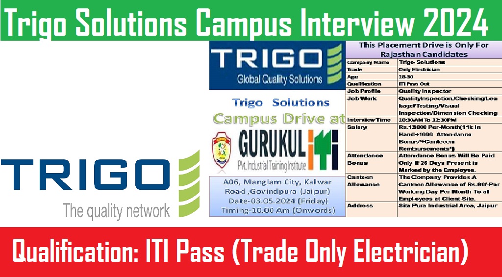 Trigo Solutions Campus Interview 2024