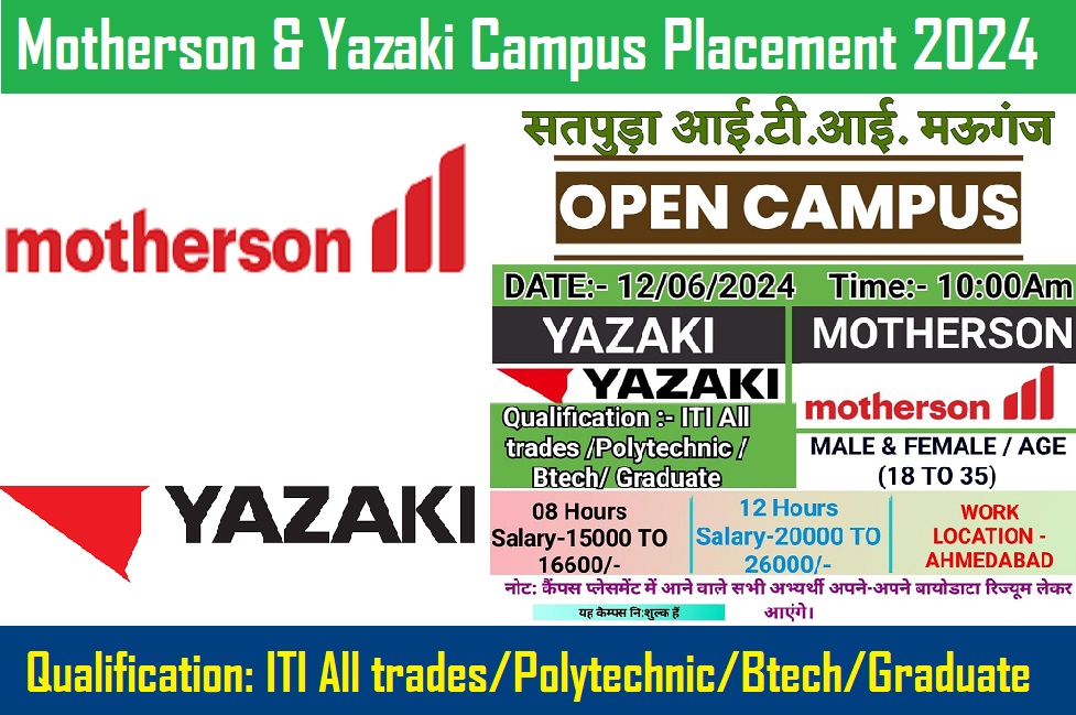 Motherson & Yazaki Campus Placement 2024