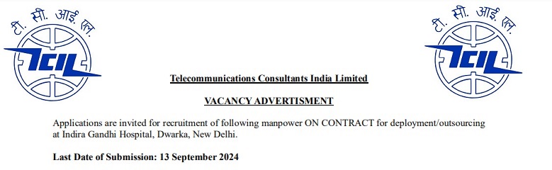 Telecommunications Consultants India Limited Recruitment 2024